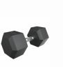 Гантель гексагональная UNIX Fit обрезиненная 17,5 кг / шт.