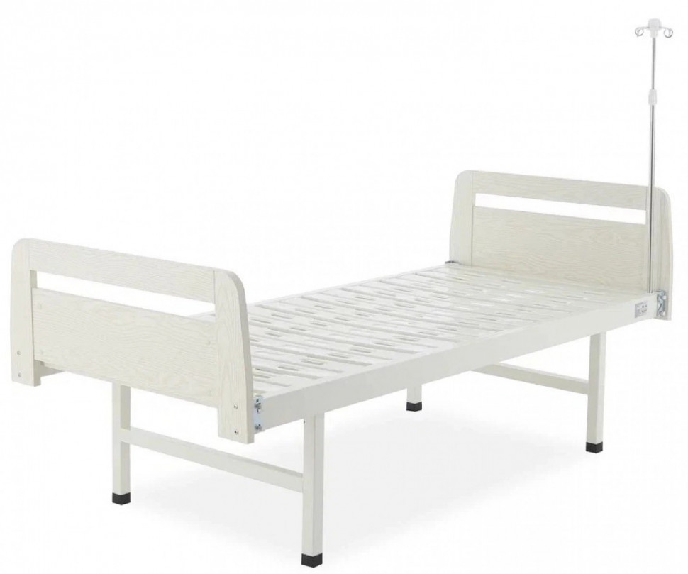 Кровать для лежачих больных с матрасом Мед-Мос Е-18 ЛДСП (светлое дерево)